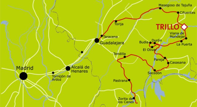Mapa del Viaje a la Alcarria