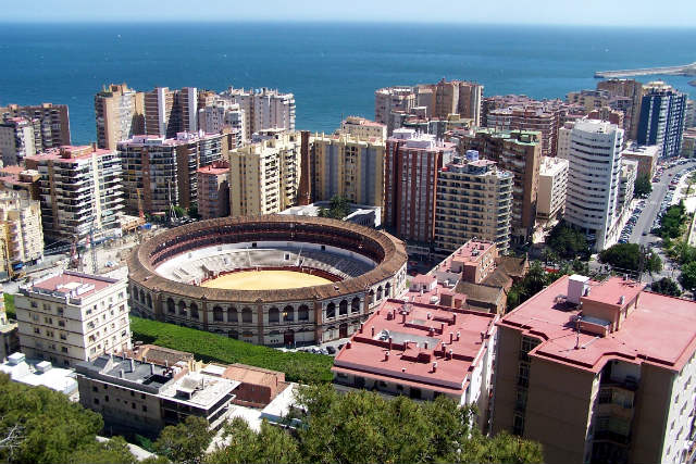 Vistas de Málaga desde el Castillo de Gibralfaro