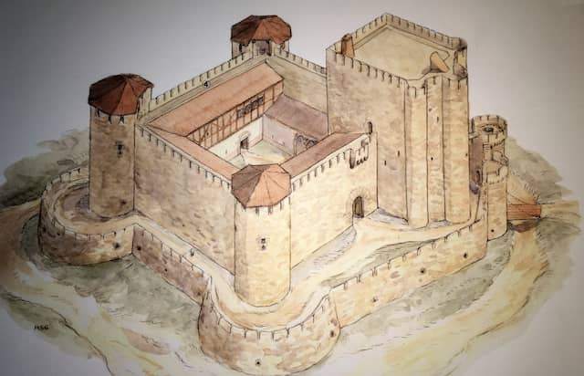 Recreación de cómo pudo ser el castillo en el siglo XV.