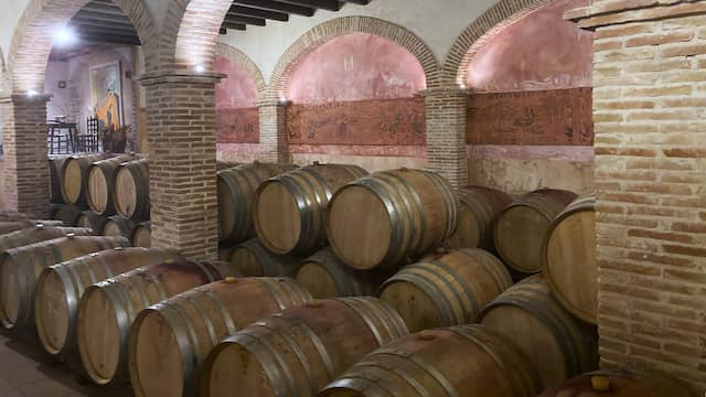 Sala de barricas de la bodega Pago Calzadilla - Destino y Sabor