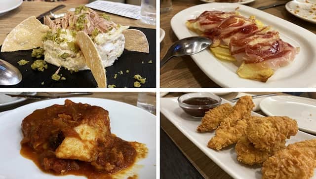 Menú riojano en un restaurante de la Calle Laurel de Logroño - Imagen de La Mesa del Conde
