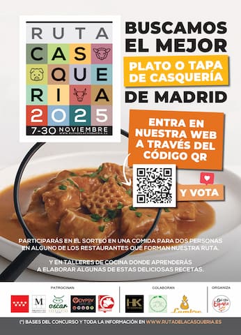 Cartel de la V Ruta de la Casquería de Madrid