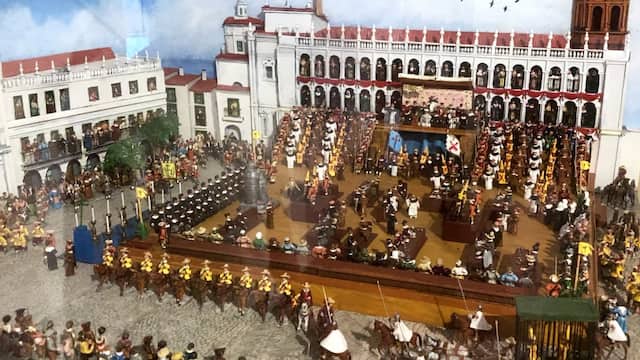 Representación del auto de fe de 1572 en la plaza mayor de Llerena - Destino y Sabor
